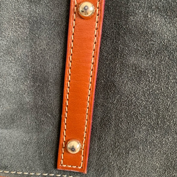 Like new Dooney and Bourke Suede Logo Lock Shoulder Bag - Picture 8 of 10